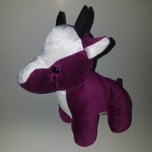 Purple White Cow Plush Bull Steer Horns 9.5" Stuffed Animal Puli International